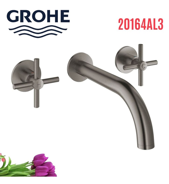 Vòi Chậu Lavabo Nóng Lạnh Gắn Tường Đức Grohe 20164AL3
