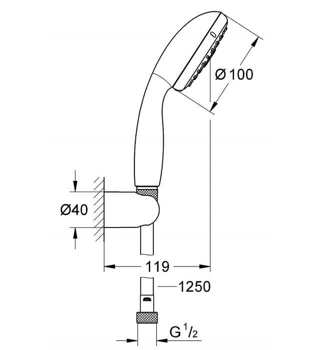 Tay Sen Tắm Nhập Khẩu Đức Grohe 27799001
