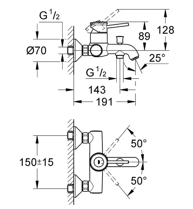 Củ Sen Tắm Nóng Lạnh Đức Grohe 32865000