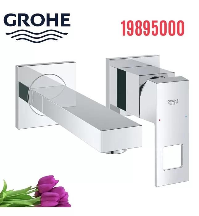 Vòi Chậu Lavabo Nóng Lạnh Gắn Tường Đức Grohe 19895000