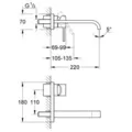 Vòi Chậu Lavabo Nóng Lạnh Gắn Tường Đức Grohe 19386000