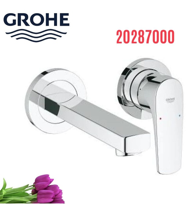 Vòi Chậu Lavabo Nóng Lạnh Gắn Tường Đức Grohe 20287000