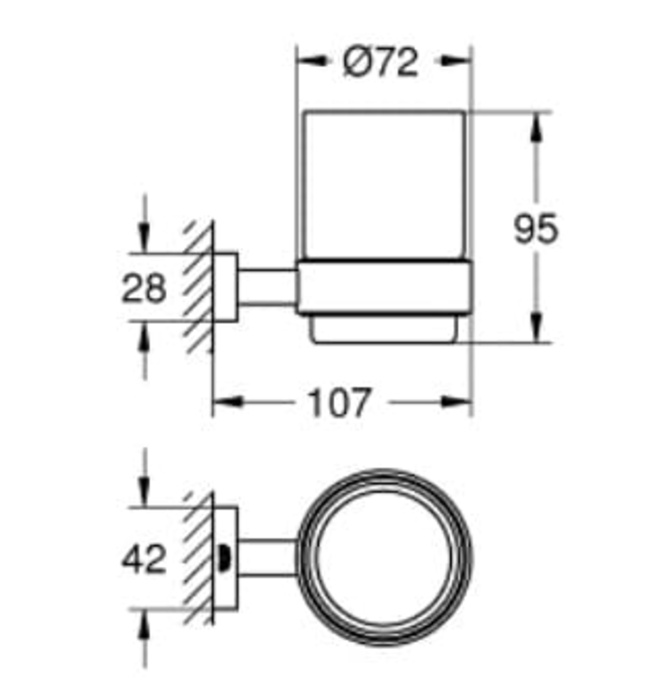 Kệ Cốc Đánh Răng Nhập Khẩu Đức Grohe 40755001