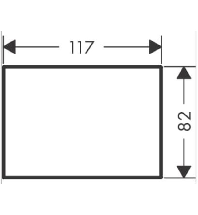 Mặt Kim Loại Sen Vòi Đức Axor 47905330 (117mm) Chrome Đen Bóng