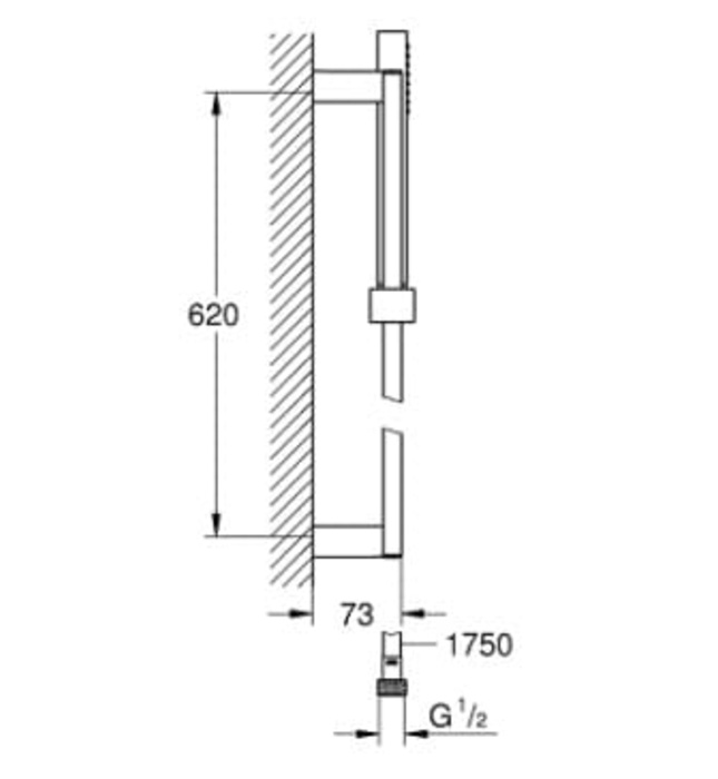 Tay Sen Tắm Kèm Thanh Trượt Nhập Khẩu Đức Grohe 27936000