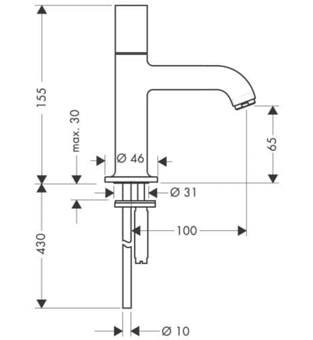 Vòi Lavabo Lạnh Đức Axor Starck. 38130330