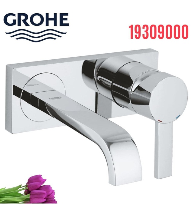 Vòi Chậu Lavabo Nóng Lạnh Gắn Tường Đức Grohe 19309000