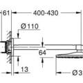 Bát Sen gắn tường kèm thanh nối Đức Grohe 26475000