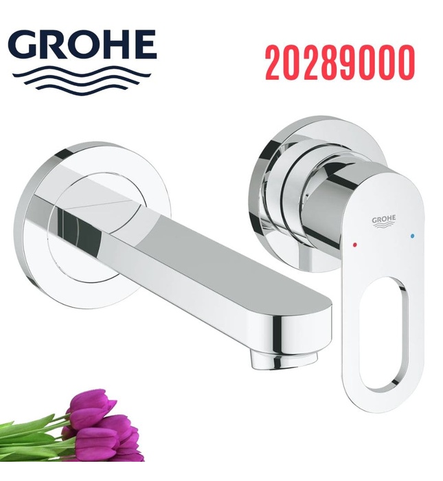 Vòi Chậu Lavabo Nóng Lạnh Gắn Tường Đức Grohe 20289000