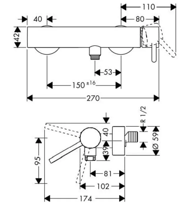 Thân Sen Tắm Đức Axor Starck. 10611260