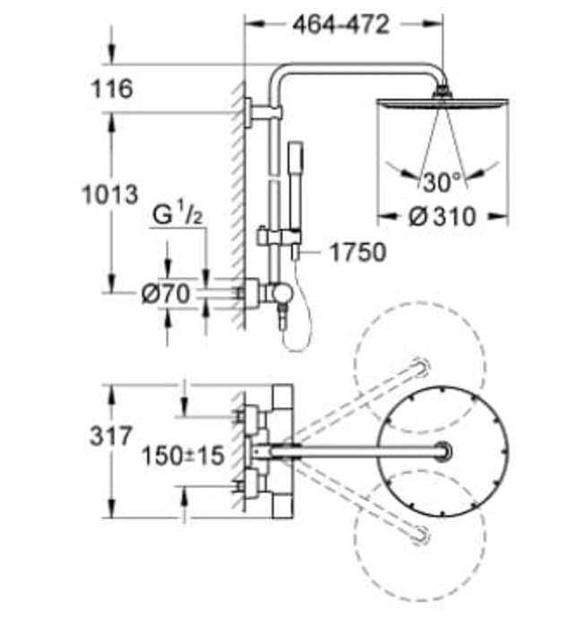 Sen Cây Đứng Nhập Khẩu Đức Grohe 27966000