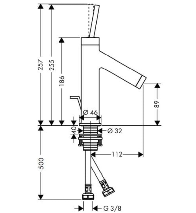 Vòi Lavabo Rửa Mặt Nóng Lạnh Đức Axor Starck. 10111130