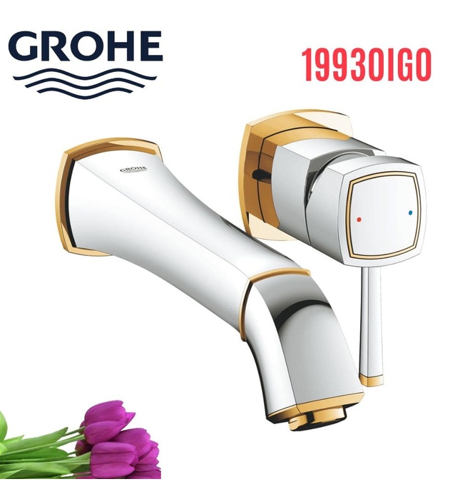 Vòi Chậu Lavabo Nóng Lạnh Gắn Tường Đức Grohe 19930IG0