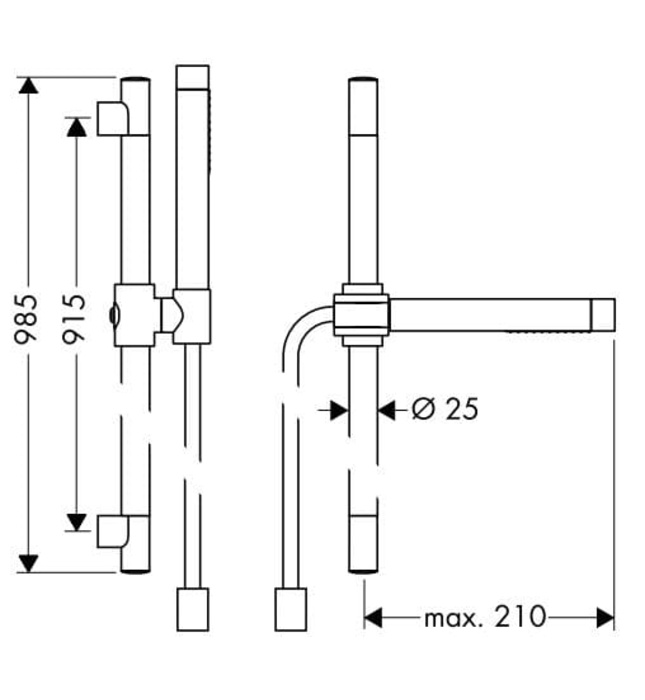 Vòi Tắm Hoa Sen 2 Chức Năng Đức Axor Starck. 27980820