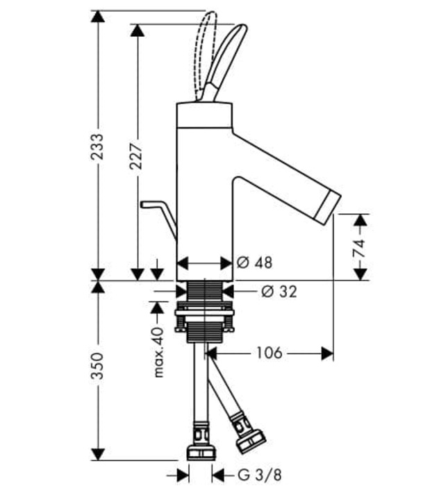 Vòi Lavabo Nóng Lạnh Đức Axor Starck. 10010000