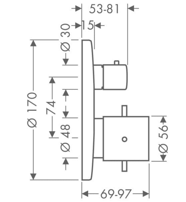 Mặt Nạ Sen Tắm Nhiệt Độ Nóng Lạnh Âm Tường Đức Axor Starck. 10720250