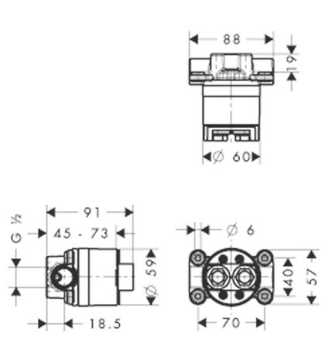Van Vòi Lavabo Âm Tường Đức Axor Starck Organic 10902180