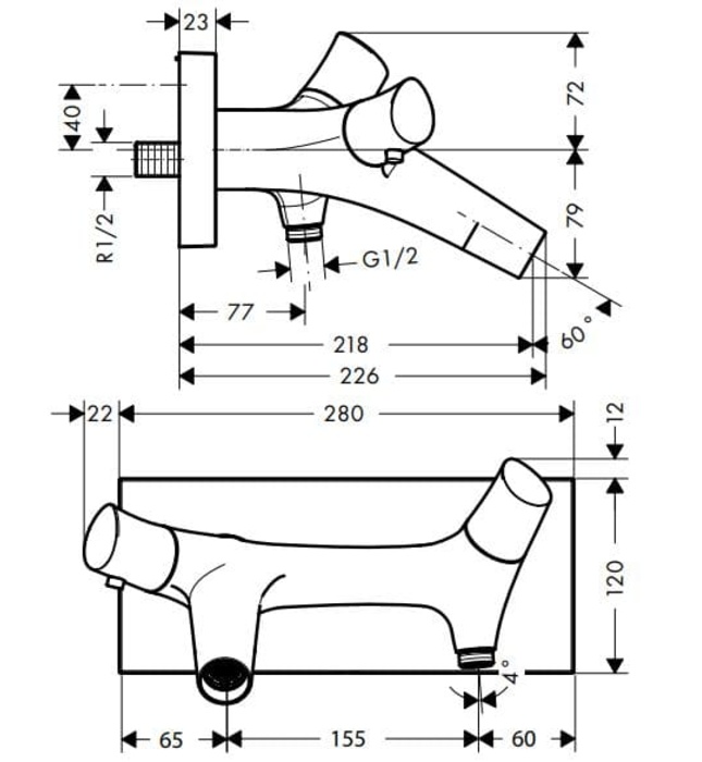 Sen Bồn Tắm Nhiệt Độ Âm Tường Đức Axor Starck Organic 12410330
