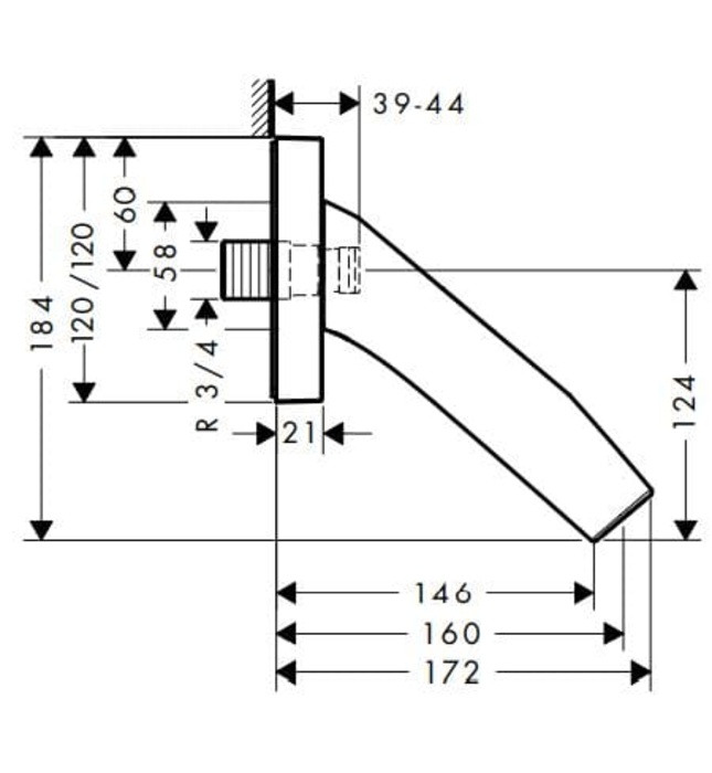 Sen Bồn Tắm Âm Tường 1 Chế Độ Đức Axor Starck Organic 12417990