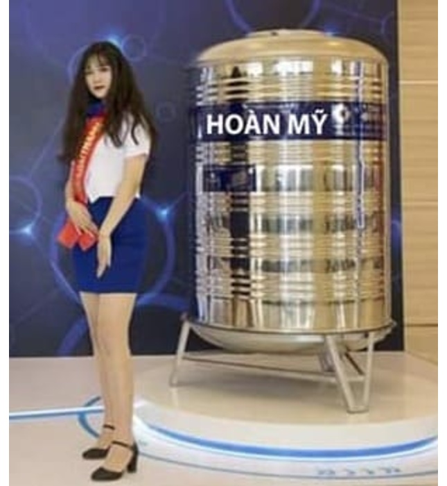 Bồn Nước Inox SUS304 Hoàn Mỹ 3500L Đứng HM 3500D F1200