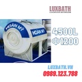 Bồn Nước Inox SUS304 Hoàn Mỹ 4500L Nằm HM 4500N F1200
