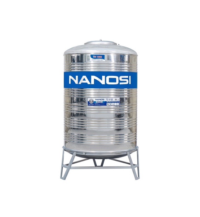 Bồn Nước Inox Nanosi 6000L Phi 1380 Đứng NA 6000D F1380