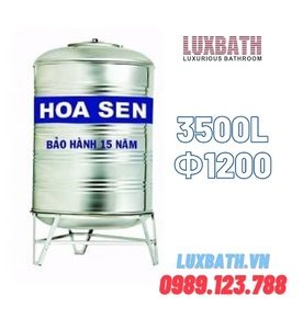Bồn Nước Inox Hoa Sen 3500L Đứng HS 3500D F1200