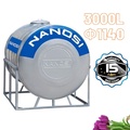 Bồn Nước Inox Nanosi 3000L Nằm Phi 1140 NA 3000N F1140