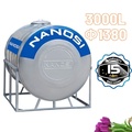 Bồn Nước Inox Nanosi 3000L Nằm Phi 1380 NA 3000N F1380
