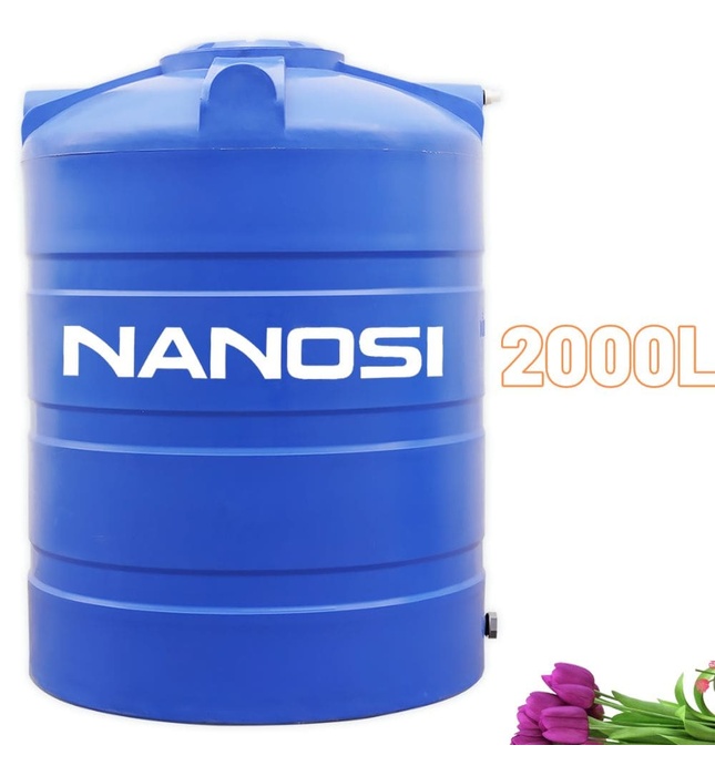 Bồn Nước Nhựa Nanosi 2000 Lít Đứng NA 2000EX D