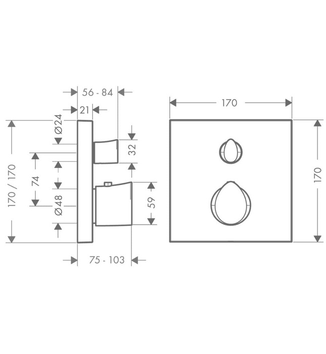 Mặt Nạ Sen Tắm Nhiệt Độ Âm Tường Đức Axor Starck Organic 12715140