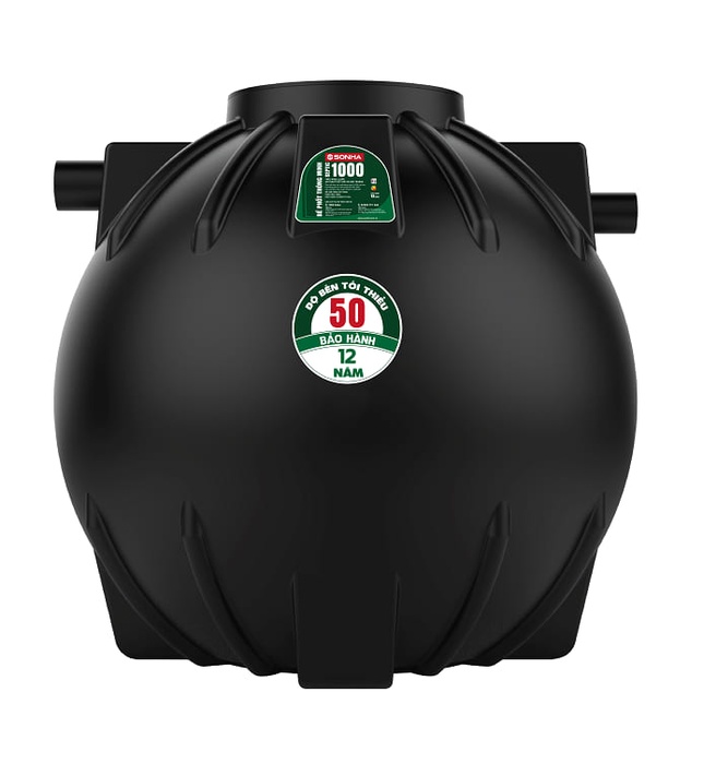 Bồn Tự Hoại Thông Minh 3 Ngăn Septic Sơn Hà 1600L Đứng SH 1600SE D