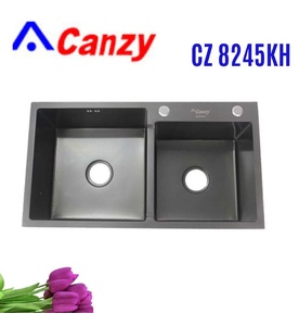 Chậu rửa 2 hố lệch Canzy CZ 8245KH  