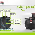Bồn Tự Hoại Thông Minh 3 Ngăn Septic Sơn Hà 2000L Đứng SH 2000SE D