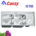 Chậu rửa 2 hố có thùng rác Canzy CZ 1150