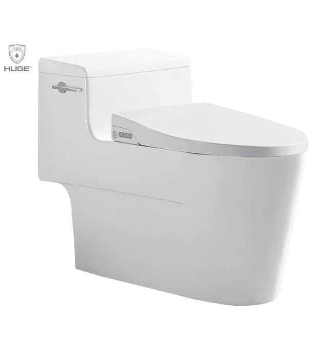 Bồn Cầu 1 Khối Nắp Điện Tử Huge H-BC229S