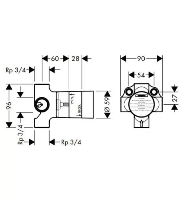 Van Chuyển Hướng Sen Tắm Âm Tường 2 Chế Độ Đức Axor 16930180