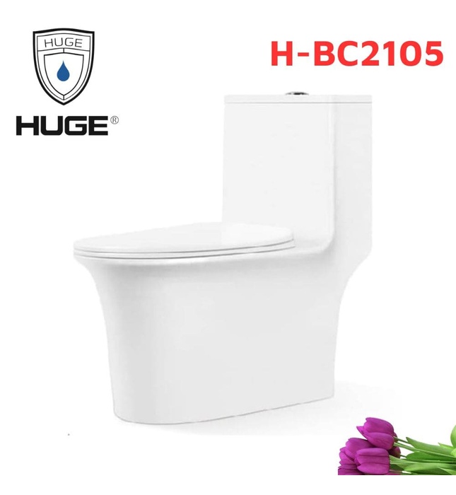 Bồn Cầu 1 Khối Nắp Êm Huge H-BC2105