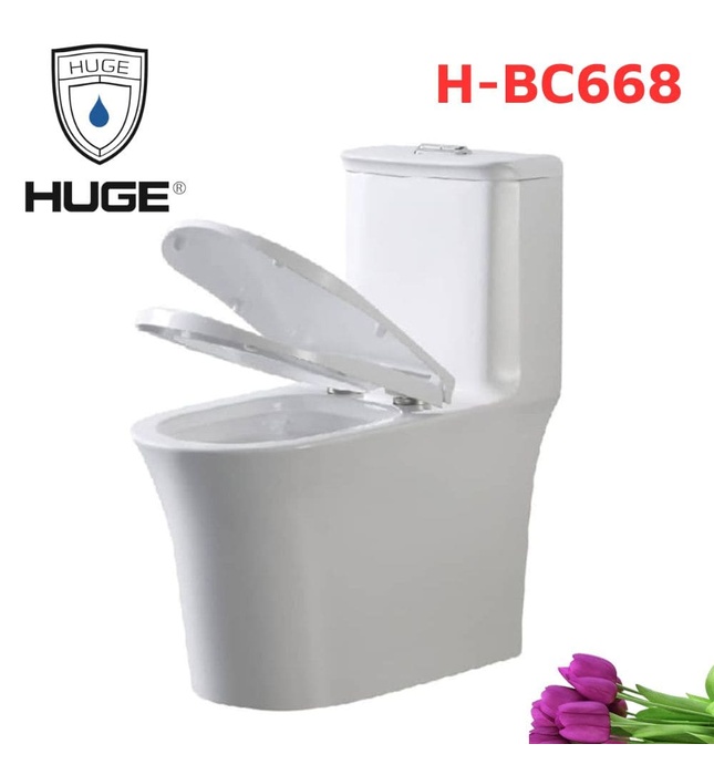 Bồn Cầu 1 Khối Nắp Êm Huge H-BC668