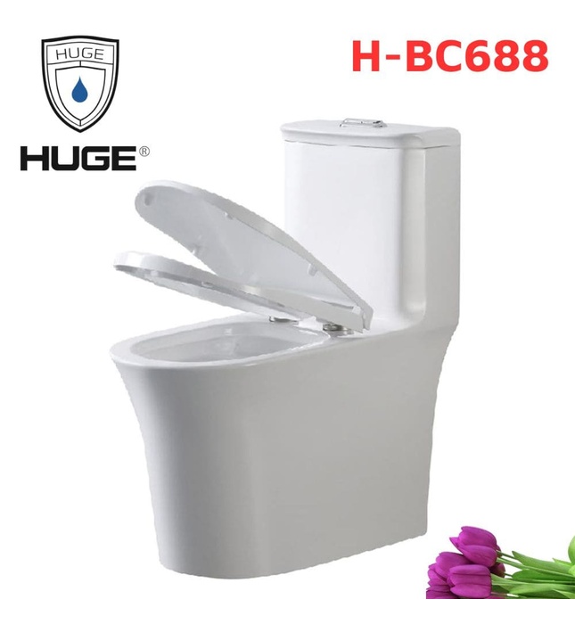 Bồn Cầu 1 Khối Nắp Êm Huge H-BC688