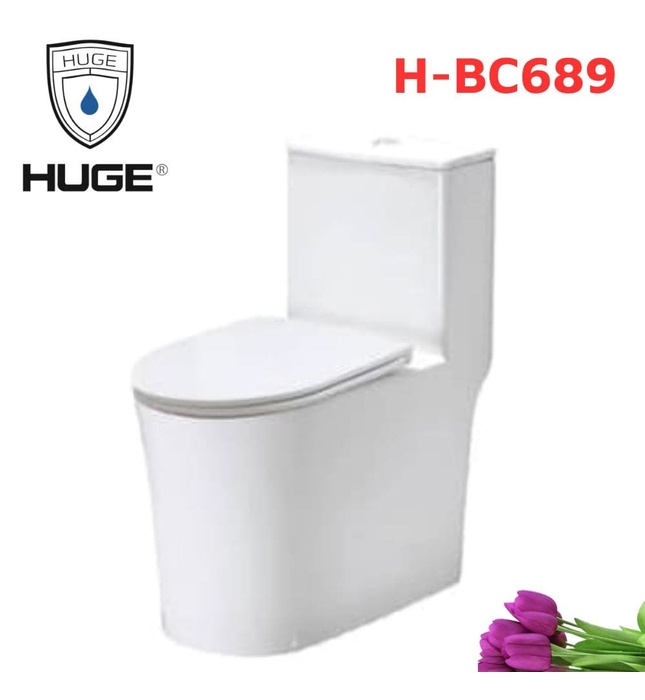 Bồn Cầu 1 Khối Nắp Êm Huge H-BC689