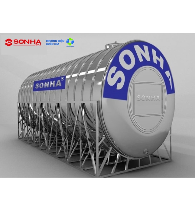 Bồn Inox Công Nghiệp Sơn Hà 15000L Nằm Phi 2200 SH 15000.N F2200