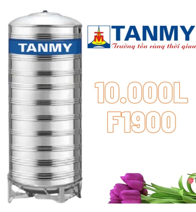 Bồn Inox Công Nghiệp Tân Mỹ 10000L Đứng Phi 1900 TM 10000D F1900