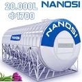 Bồn Inox Công Nghiệp Nanosi 20000L Ngang Phi 1700 NA 20000N F1700