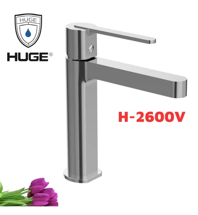 Vòi chậu Lavabo nóng lạnh Huge H-2600V
