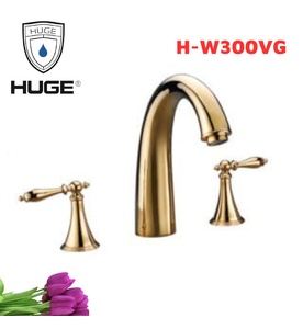 Vòi chậu Lavabo nóng lạnh 3 lỗ Huge H-W300VG