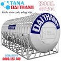 Bồn Inox Công Nghiệp Tân Á Đại Thành 12000L Nằm Phi 1700 TA 12000N F1700