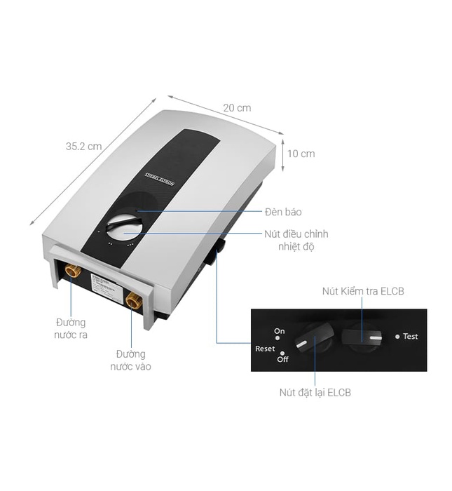 Máy Nước Nóng Trực Tiếp Đa Năng Đức Stiebel Eltron DHC 6 EC
