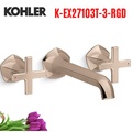 Vòi Lavabo Nóng Lạnh Âm Tường Mỹ Kohler Occasion K-EX27103T-3-RGD