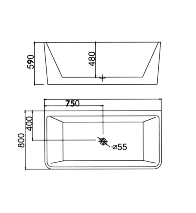 Bồn Tắm Độc Lập Huge D-1006 (1-5m-1.6m-1.7m)